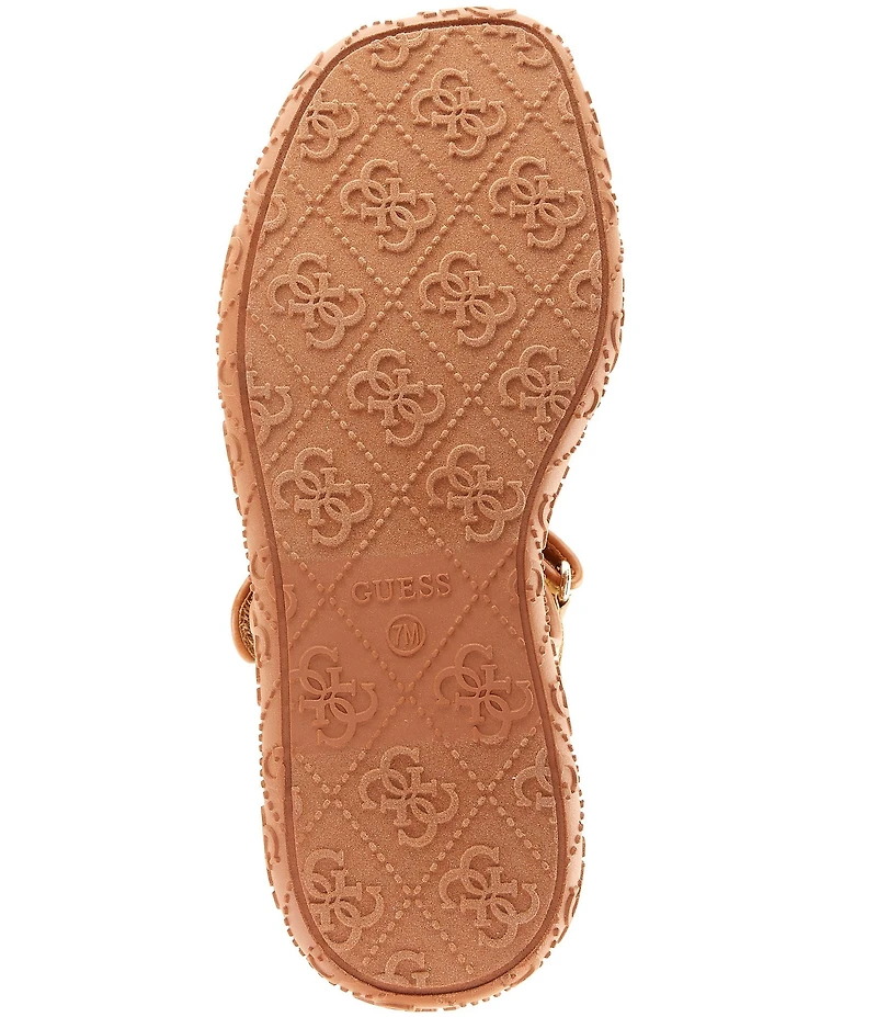 Guess Lanara Raffia Platform Sandals