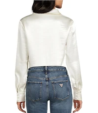 Guess Leah Long Sleeve Satin Bodysuit