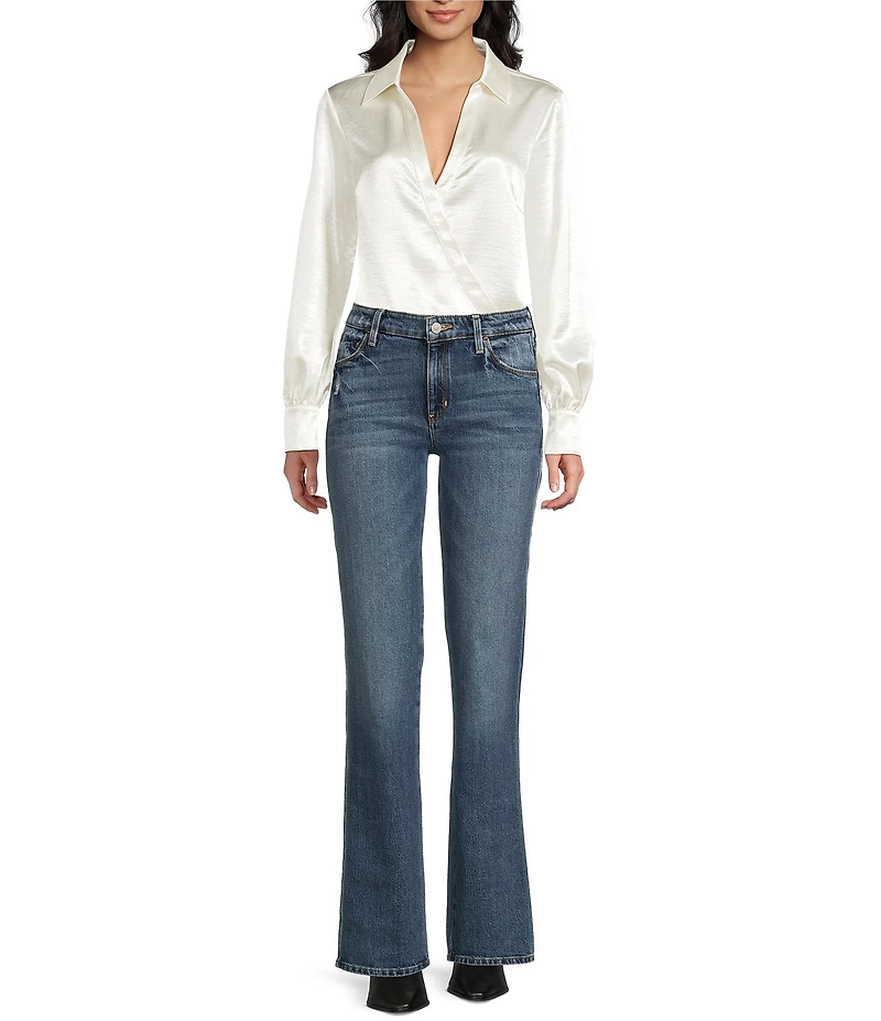 Guess Leah Long Sleeve Satin Bodysuit