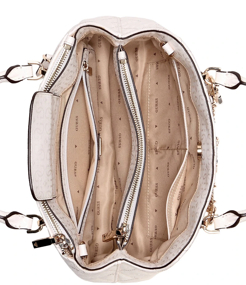 Guess Libby Double Compartment Satchel Crossbody Bag