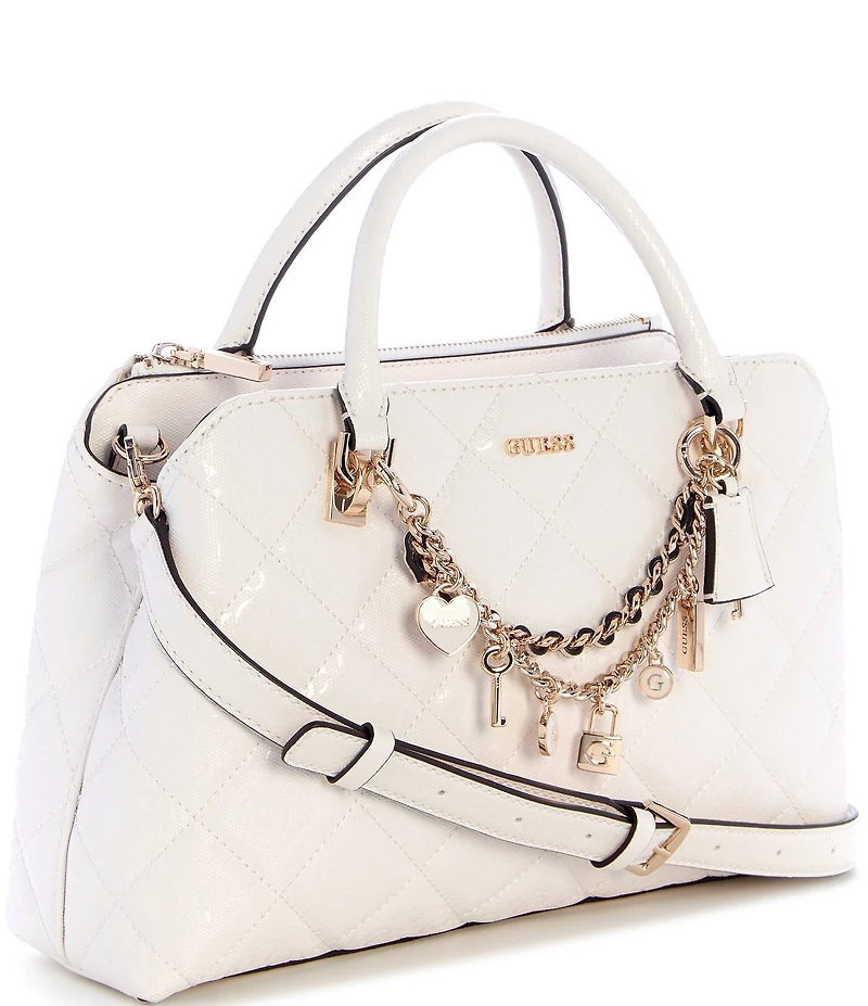 Guess Libby Double Compartment Satchel Crossbody Bag