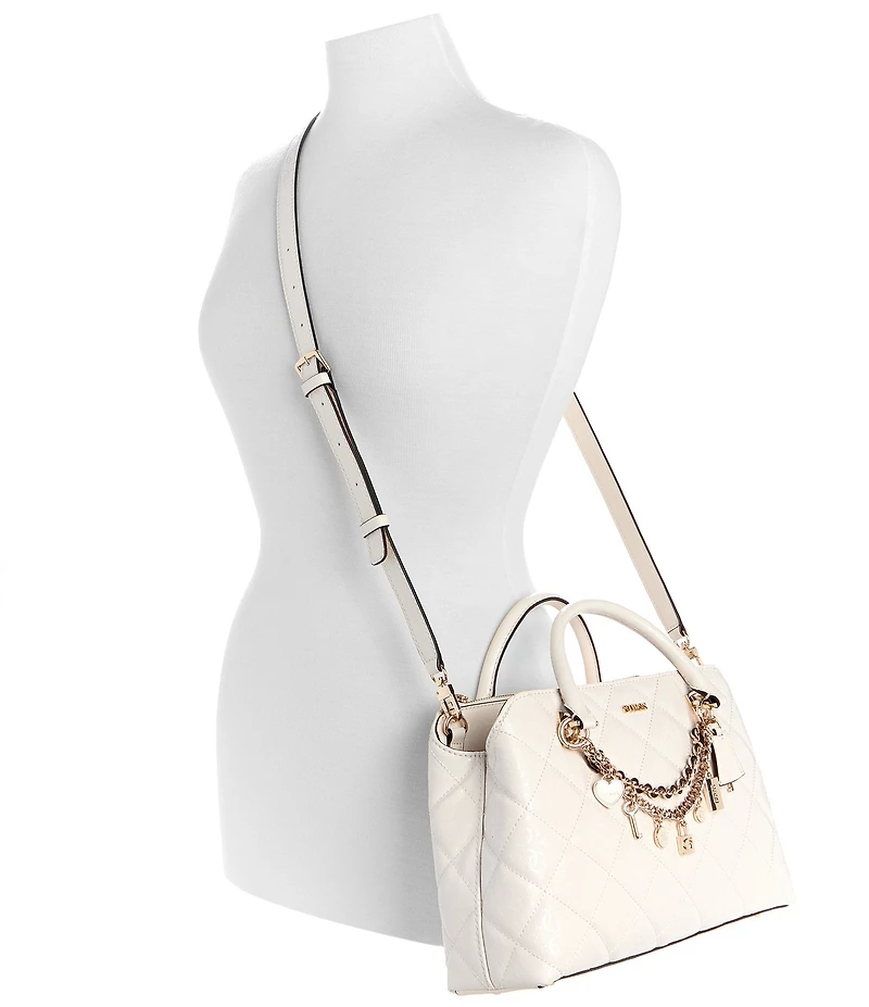 Guess Libby Double Compartment Satchel Crossbody Bag