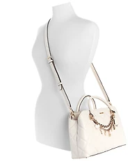 Guess Libby Double Compartment Satchel Crossbody Bag