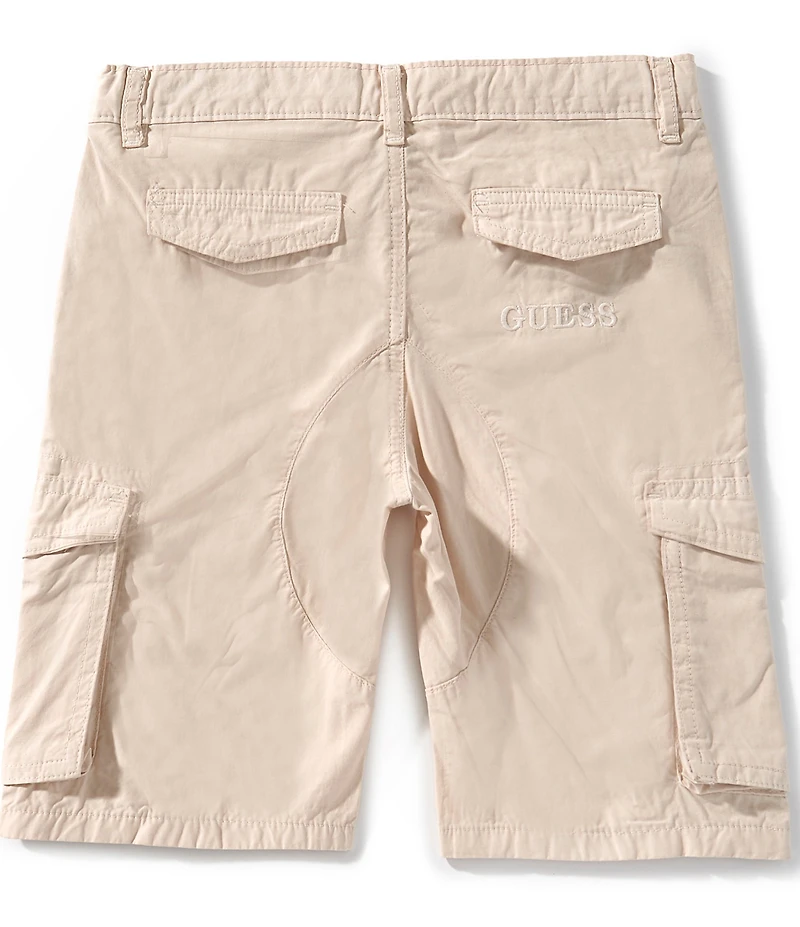 Guess Little Boys Garment Dye Poplin Cargo Shorts