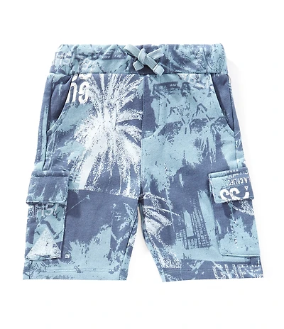 Guess Little Boys Palm Print Active Cargo Shorts