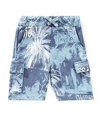 Guess Little Boys Palm Print Active Cargo Shorts