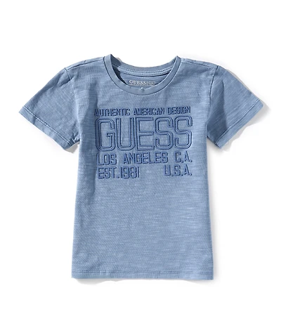 Guess Little Boys Short Sleeve Garment Dye T-Shirt