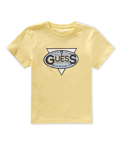 Guess Little Boys Short Sleeve Graphic Chest Logo T-Shirt