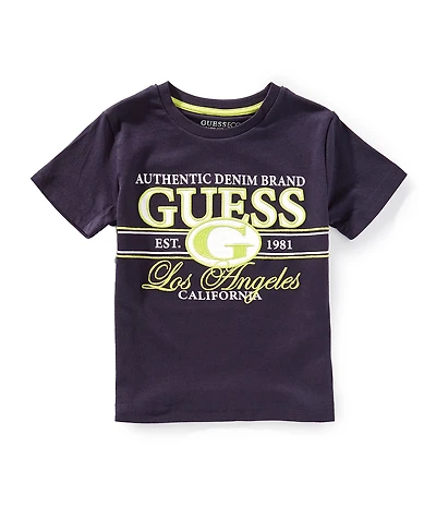 Guess Little Boys Short Sleeve Guess Graphic Print T-Shirt
