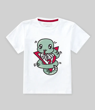 Guess Little Boys Short Sleeve Slub Jersey T-Shirt