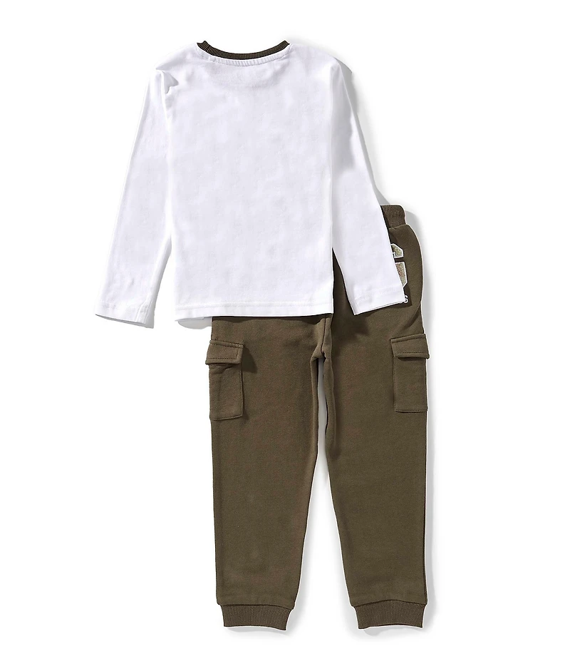 Guess Little Boys Long Sleeve 1981 Club Pullover T-Shirt & Cargo Joggers Set