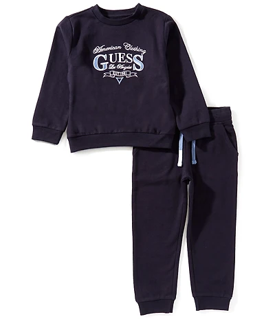 Guess Little Boys Long Sleeve Active Top & Active Jogger 2-Piece Set