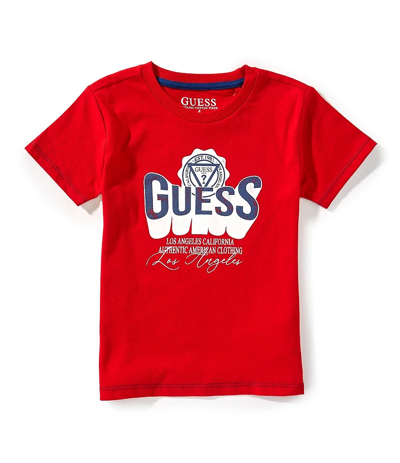 Guess Little Boys Short Sleeve Bubble Guess T-Shirt