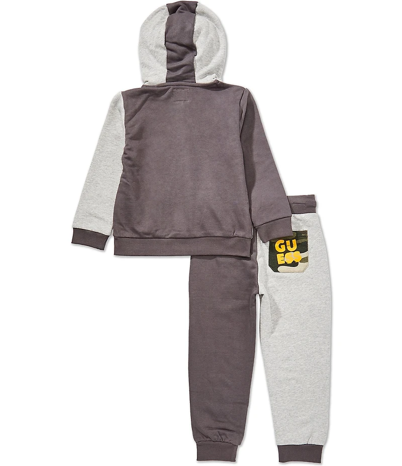 Guess Little Boys Two-Tone Effect Zip Jogger 2-Piece Set