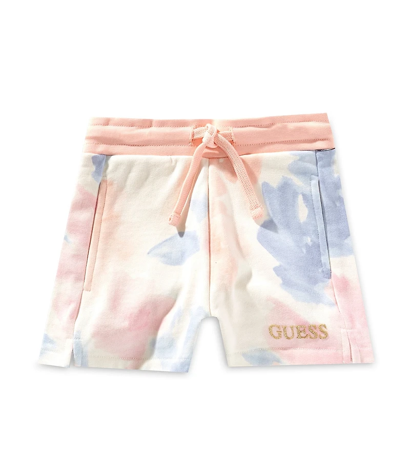 Guess Little Girls Printed Fleece Shorts
