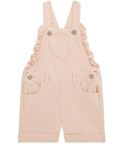 Guess Little Girls Rigid Bull Denim Heart Shortall