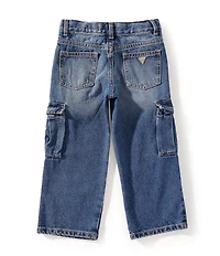 Guess Little Girls Cargo-Pocket Denim Jeans