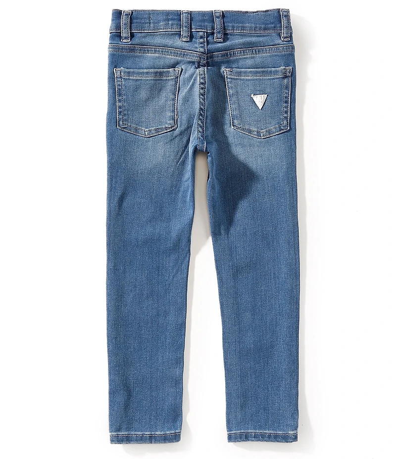 Guess Little Girls Skinny-Fit Sequin-Embellished-Embroidered Jeans