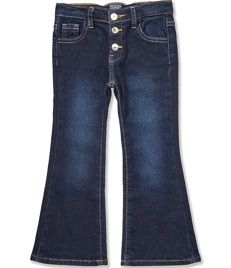 Guess Little Girls Flare Stretch Denim Pants