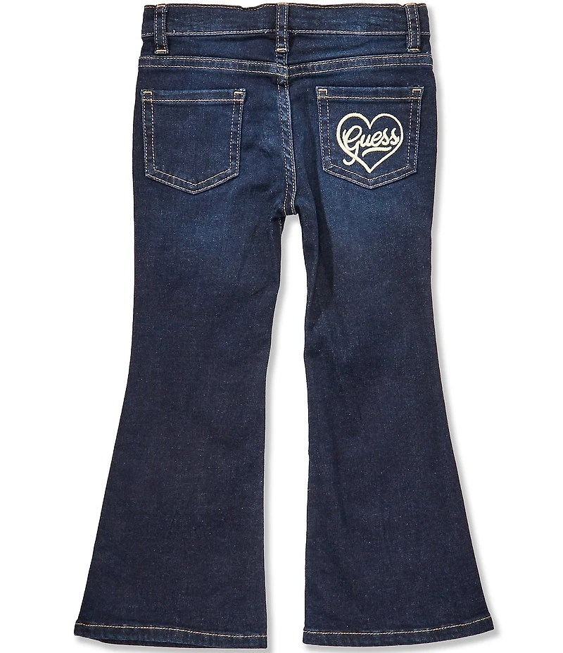 Guess Little Girls Flare Stretch Denim Pants