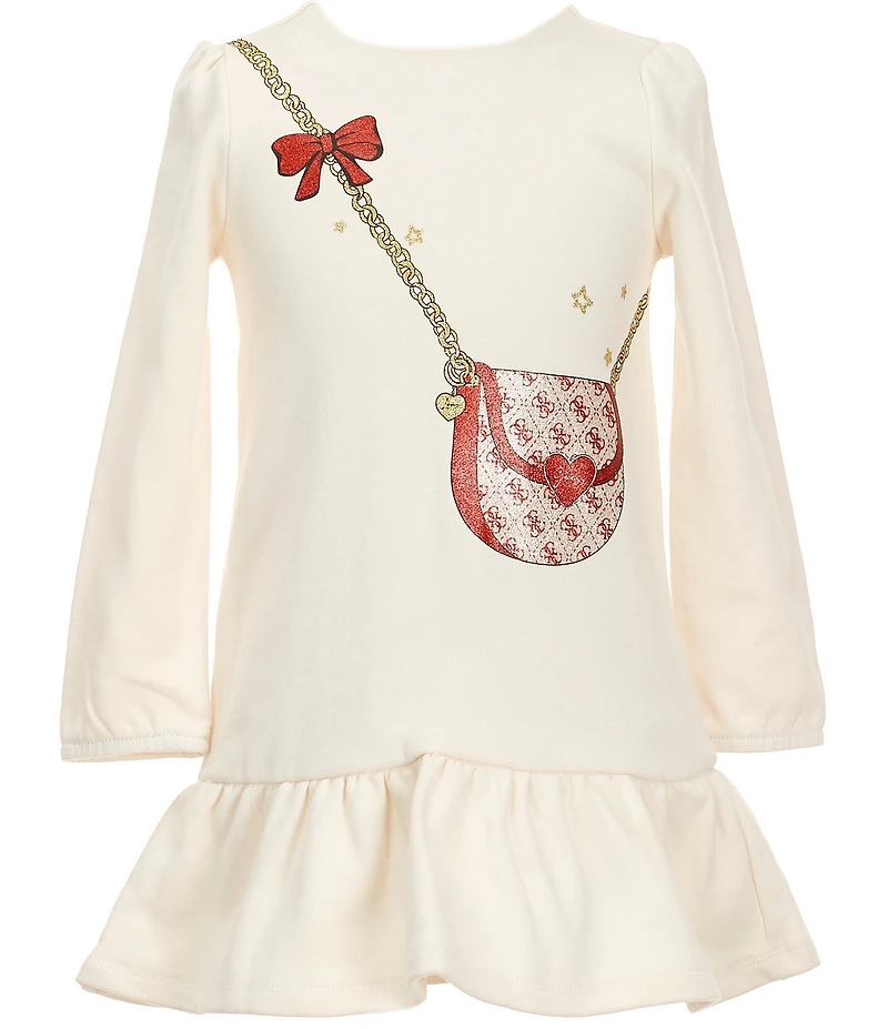 Guess Little Girls Long Sleeve French Terry Dress