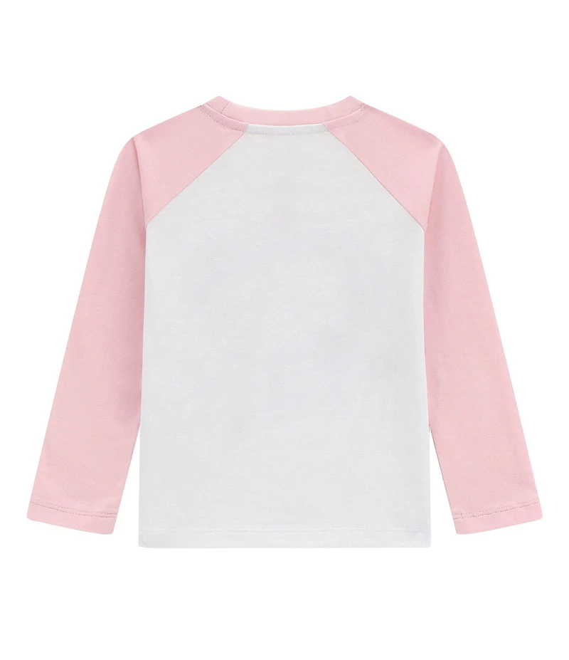 Guess Little Girls Raglan Long-Sleeve Essentials Organic Cotton T-Shirt