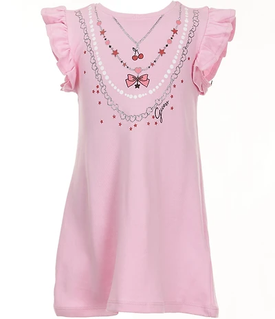 Guess Little Girls Short Sleeve Interlock A-Line Dress