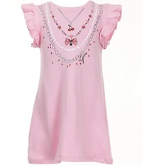 Guess Little Girls Short Sleeve Interlock A-Line Dress