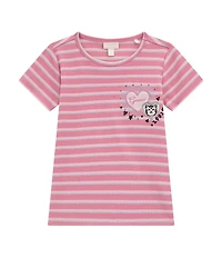 Guess Little Girls Short-Sleeve Ribbed T-Shirt