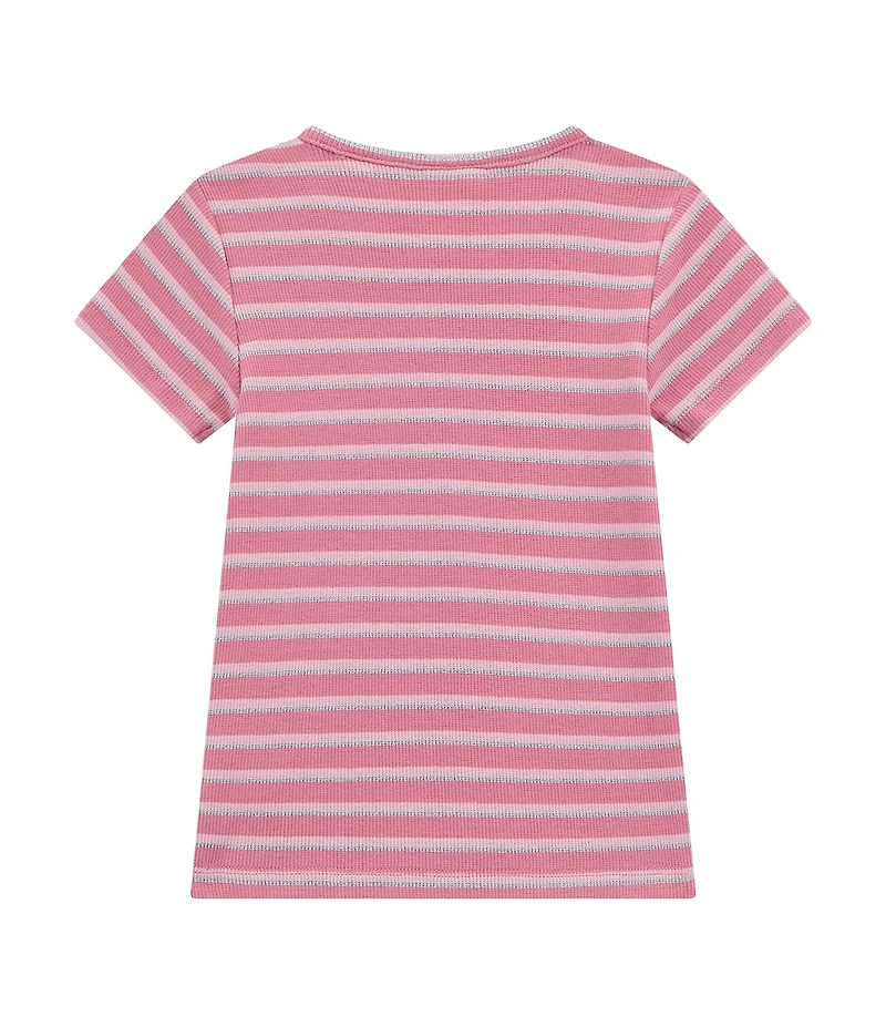 Guess Little Girls Short-Sleeve Ribbed T-Shirt