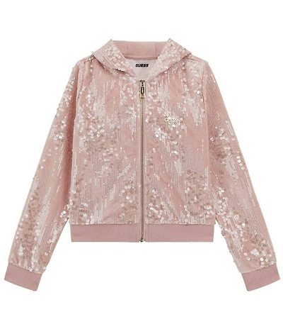 Guess Little/Big Girls Long Sleeve Active Mini Me Hooded Zip Front Jacket