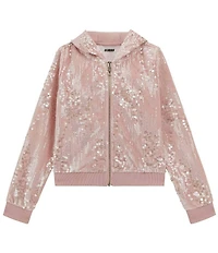 Guess Little/Big Girls Long Sleeve Active Mini Me Hooded Zip Front Jacket