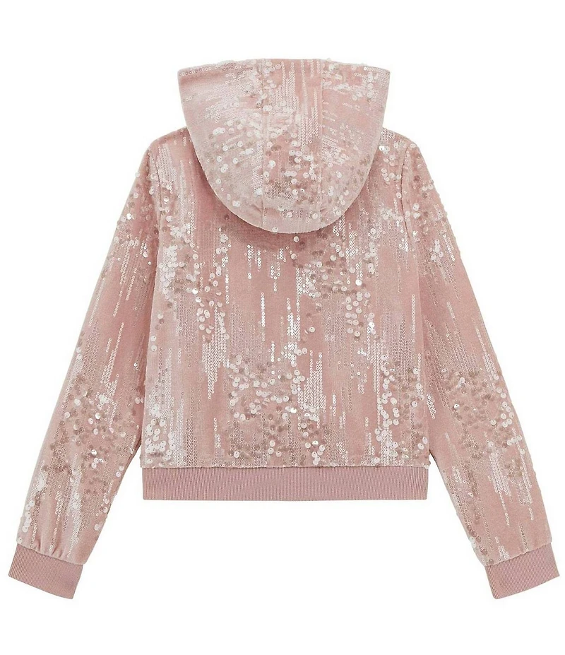 Guess Little/Big Girls Long Sleeve Active Mini Me Hooded Zip Front Jacket