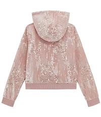 Guess Little/Big Girls Long Sleeve Active Mini Me Hooded Zip Front Jacket