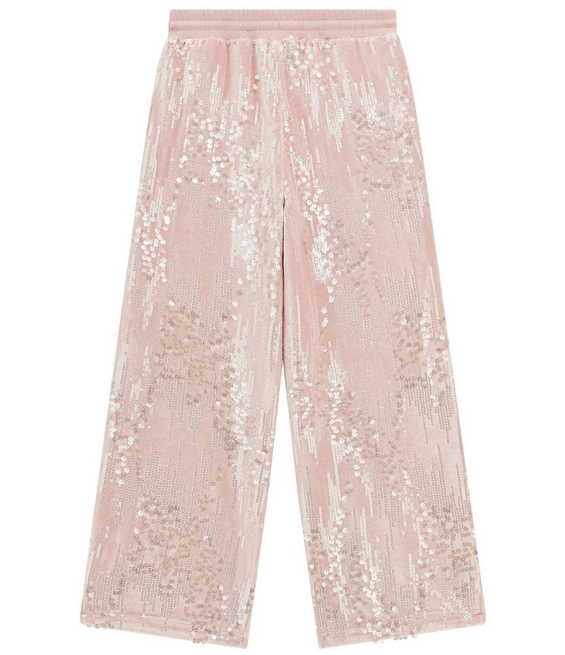 Guess Little/Big Girls Sequins Mini Me Wide Leg Pants