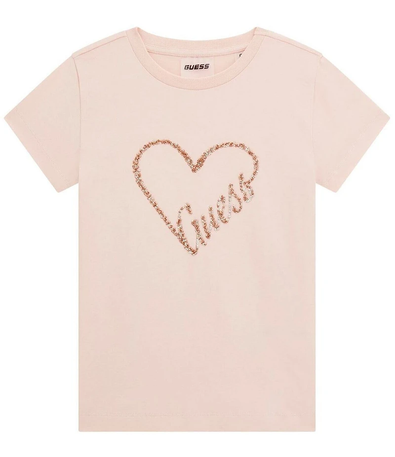 Guess Little/Big Girls Short Sleeve Heart Mini Me T-Shirt