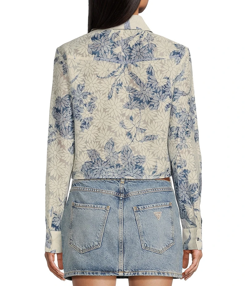 Guess Long Sleeve Adelaide Bow Shirt