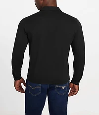 Guess Long Sleeve Barry Knit Polo Shirt