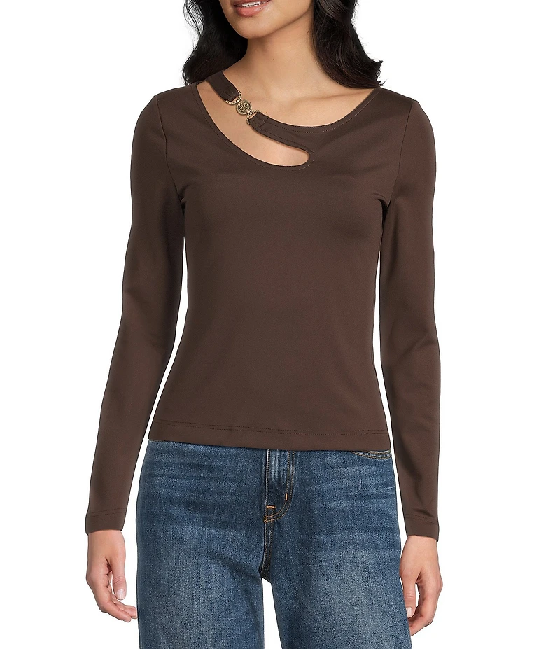 Guess Long Sleeve Eleanor Buckle Top