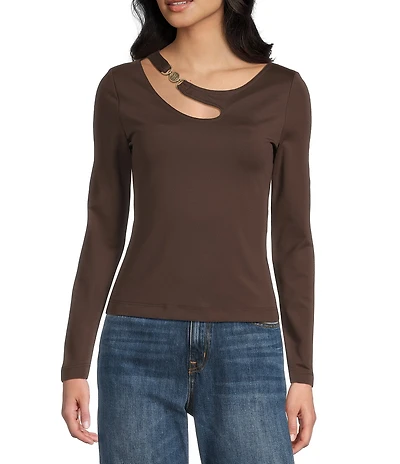 Guess Long Sleeve Eleanor Buckle Top
