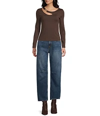 Guess Long Sleeve Eleanor Buckle Top