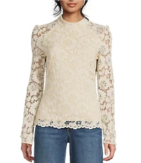 Guess Long Sleeve Josephina Lace Top