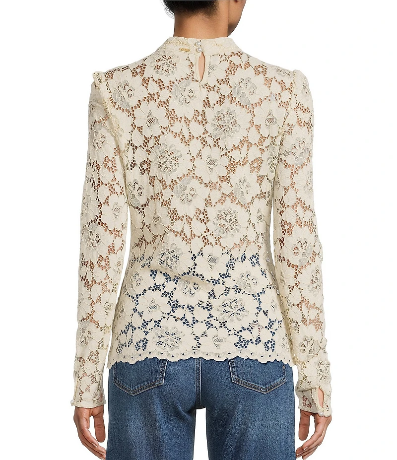 Guess Long Sleeve Josephina Lace Top