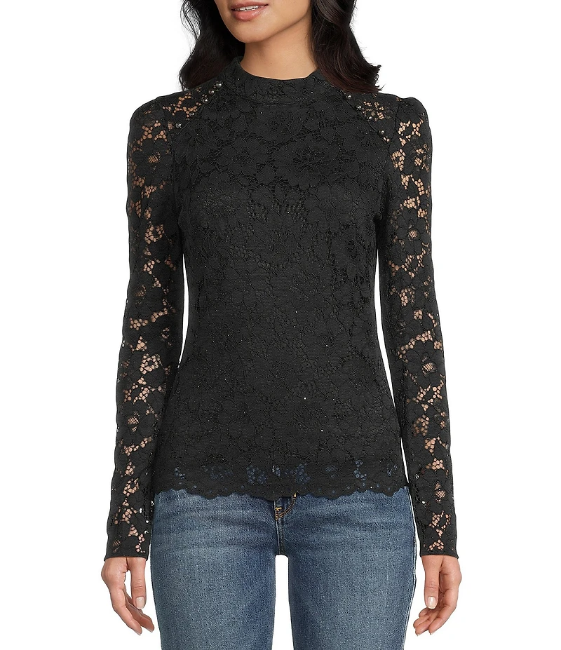Guess Long Sleeve Josephina Lace Top