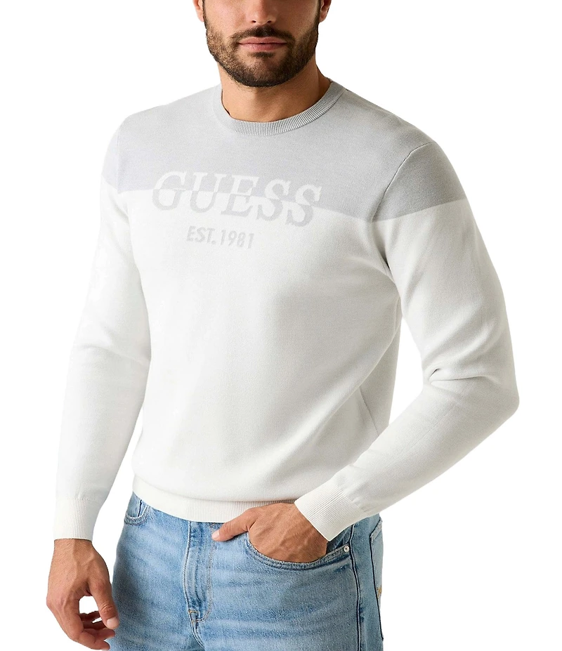 Guess Long Sleeve Kantu Blocking Logo Sweater