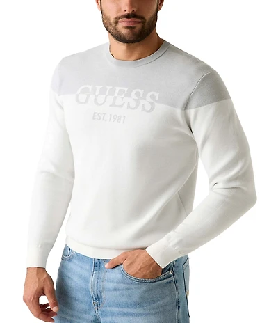 Guess Long Sleeve Kantu Blocking Logo Sweater