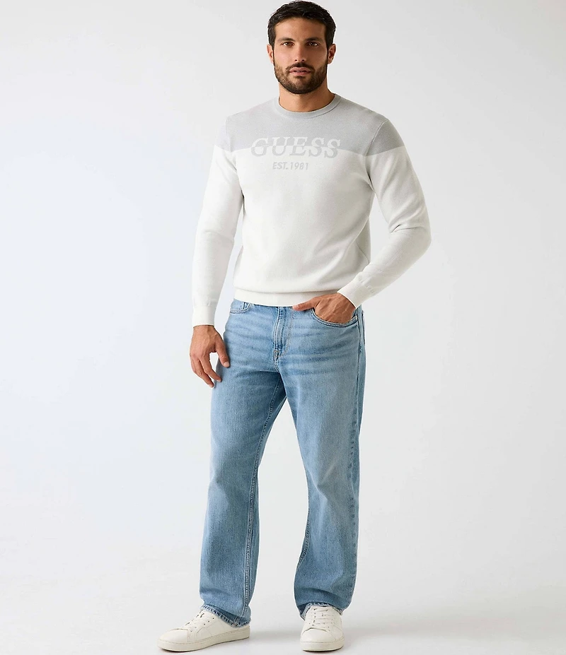 Guess Long Sleeve Kantu Blocking Logo Sweater