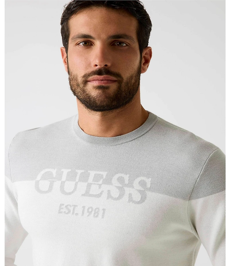 Guess Long Sleeve Kantu Blocking Logo Sweater