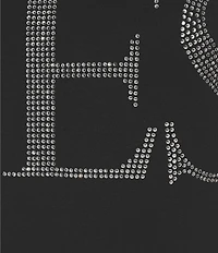 Guess Low Back #double;Guess#double; Bling Accented Short Sleeve Bodysuit