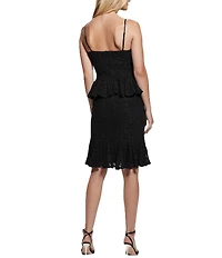 Guess Lula Sleeveless Lace Fit And Flare Dress